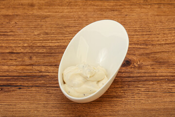 Caesar cream sauce with parmesan and herbs