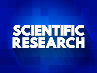 Scientific Research text quote, concept background