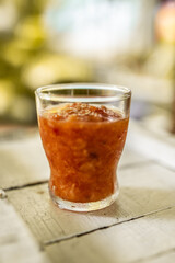 glass of jam