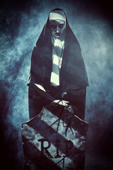 dark nun at tombstone