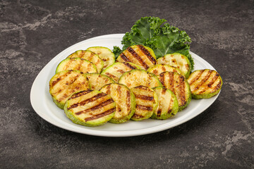 Vegan cuisine Grilled zucchini slices