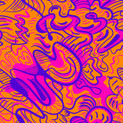 abstract, art, artwork, aztec, background, chaotic, character, cloth, clothes, contemporary, creative, decoration, decorative, design, doodle, drawing, fabric, face, fashion, funny, geometric, graphic