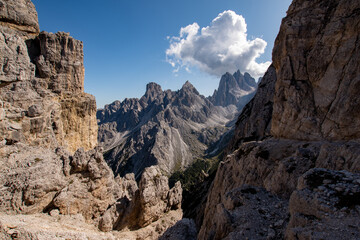 Panoramic view in the italian Alps