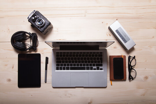 Top view designere desk