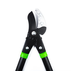 Lopper for pruning branches on trees gardening tools on white  background.