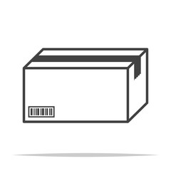 Package box outline icon vector isolated