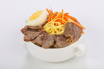 Japanese cuisine - Ramen soup with beef