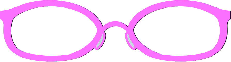 Illustration material of pink glasses