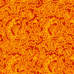 Seamless abstract decorative wave line pattern