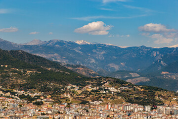 Alanya harbor view in daylight. Alanya, Turkey.
