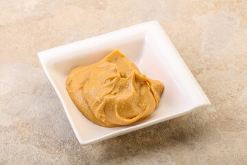 Peanut butter in the bowl