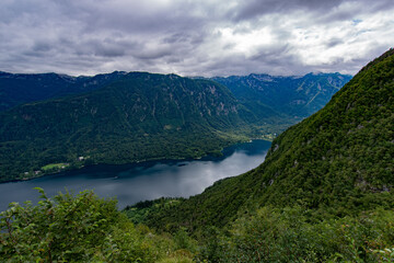 Fototapeta na wymiar panaromic view in the slovenian alps