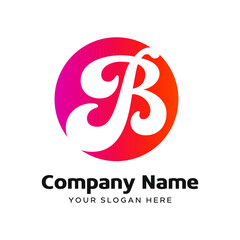 Premium Vector letter B Logo in two color variations. company branding Logotype design . Elegant identity design