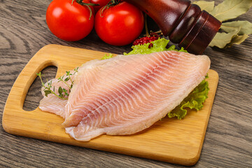 Raw tilapia fish for cooking