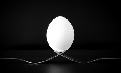 Egg on forks