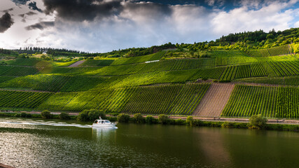landscape with river and clouds