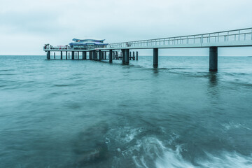 Obraz premium Promenade on the beach of the Baltic Sea, Germany.