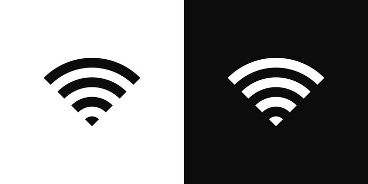 Wifi Icon. Simple Vector Wi-fi Wireless Internet connection Symbol Icon. 