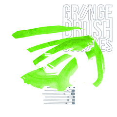 Green brush stroke and texture. Grunge vector abstract hand - painted element. Underline and border design.