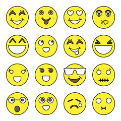 Pack of Emotion Flat Icons 