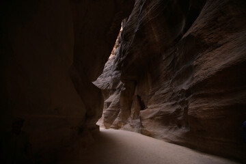 The Siq of Petra with its beautiful rocks