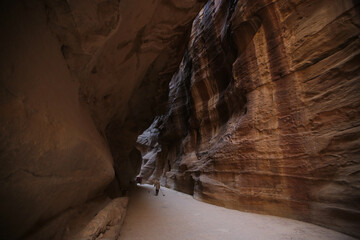 The Siq of Petra with its beautiful rocks