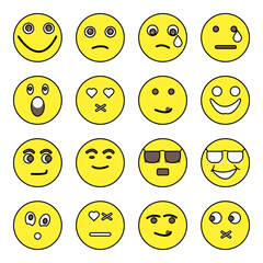 Pack of Emoticon Characters Icons 