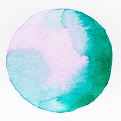 Abstract colored pastel gradient circle on paper