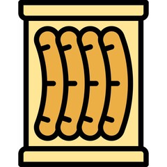 Sausage icon, Supermarket and Shopping mall related vector