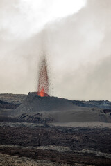 Fototapeta na wymiar Eruption volcanique du Piton de la Fournaise à la Réunion