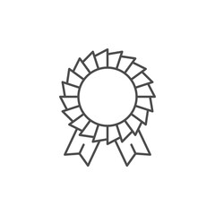 Award medal line outline icon