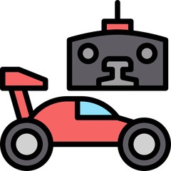 RC car icon, Supermarket and Shopping mall related vector