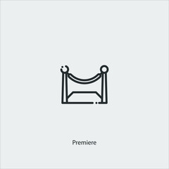 premier icon vector icon.Editable stroke.linear style sign for use web design and mobile apps,logo.Symbol illustration.Pixel vector graphics - Vector