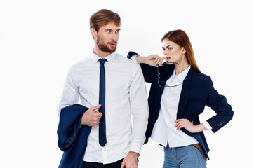 business men and women finance office communication studio