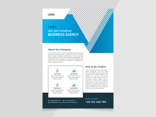 Corporate flyer template with Creative Business idea layout, Editable Flyer for Business Agency