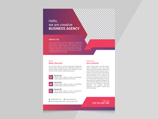 Corporate flyer template with Creative Business idea layout, Editable Flyer for Business Agency