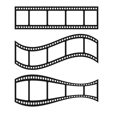 Vector Film Strips. Cinema Film Strip concept. Template Film Strip, isolated. Vector illustration