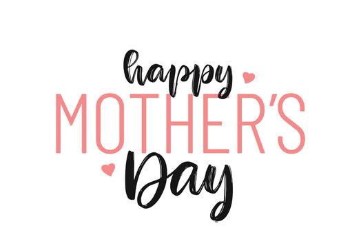 Vector Lettering composition of Happy Mother's Day isolated on white background