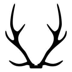 Silhouette antler horn concept trophy black color vector illustration flat style simple image