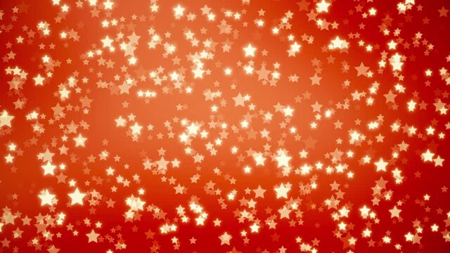 red glittering holiday stars loop