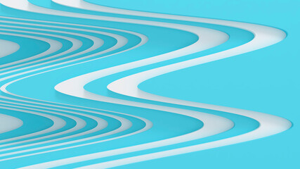 Fototapeta na wymiar 3d abstract lines background blue and white layer waves. 3d render