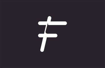 Abstract Minimalist Letter F Logogram