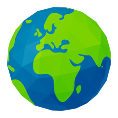 Vector Illustration of polygonized earth ( globe )