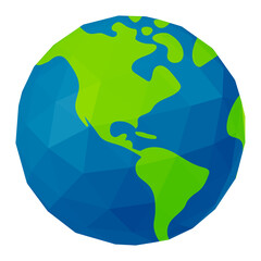 Vector Illustration of polygonized earth ( globe )