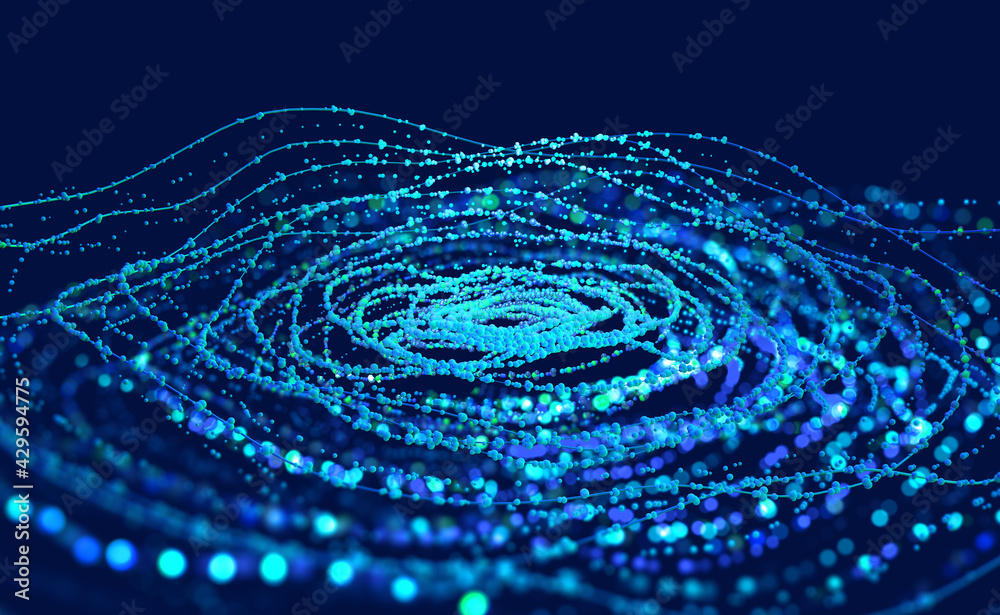 Aufkleber data center, big data analytics. business technologies of our time. massive data, digital funnel, in