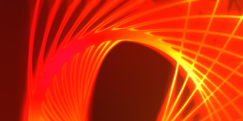 Neon colorful abstract design of light waves. Digital background with neon light glowing effect. Bright rays wallpaper.