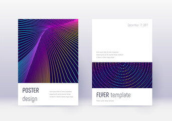 Minimalistic cover design template set. Rainbow ab