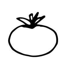 Obraz premium Tomato fresh ripe vegetable isolated on white background.