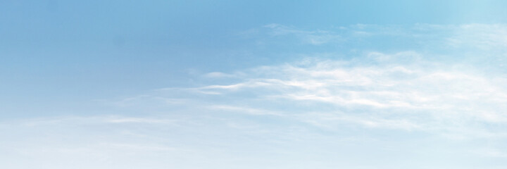 Blue sky with white cloud. The summer heaven is colorful clearing day Good weather and beautiful nature in the morning.