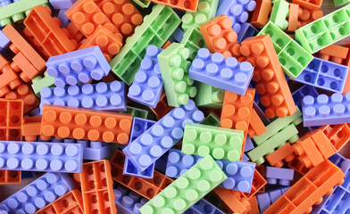 Background from multicolored constructor parts